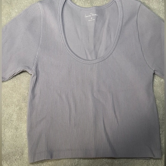 Light Purple Ribbed Tee - Picture 4 of 5